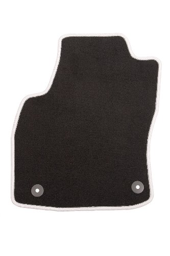 Carfashion 226611 - Tappetini Auto Per Serie 5 Set E60, Anno 07.2003-02.2007 Con Fissaggio, Bordo Rimettato Argentato