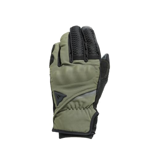 Dainese - Trento D-Dry® Gloves, Guanti Moto Invernali, Impermeabili, Con Protezioni Sulle Nocche, Man, Nero/Verde Uva, M