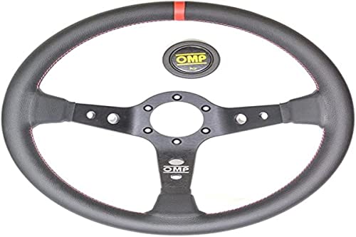 Omp Ompod/1956/Nr Corsica - Volante Da Racing, Colore: Nero E Rosso, Diametro 350 Mm