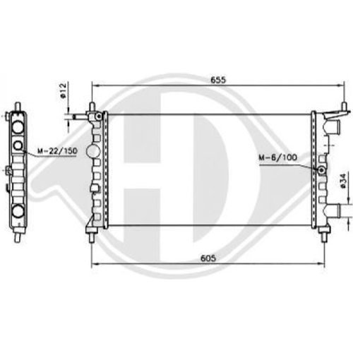 Diederichs 8125214 Radiatore
