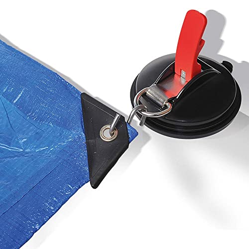 Cartrend 10262 Fissaggio A Ventosa Per Caravan. 10 Kg Con Anello E 2 Ganci A S