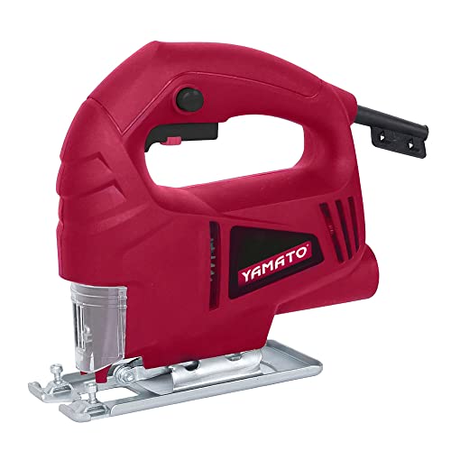 Yamato, Seghetto Alternativo Elettrico, 400W, Corsa Lama: 18 Mm, Oscillazioni Minuto: 0~3.000, Piastra Regolabile: +/- 45°. Peso: 1,80 Kg