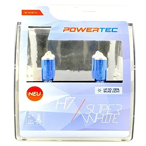M-Tech Ptzsw7-Duo Lampadina Powertec Super White H7 12V 55W