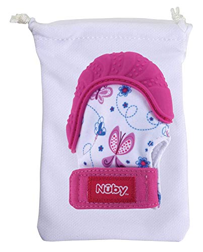 Nuby - Guantino Massaggiagengive - Rosa- 3M+