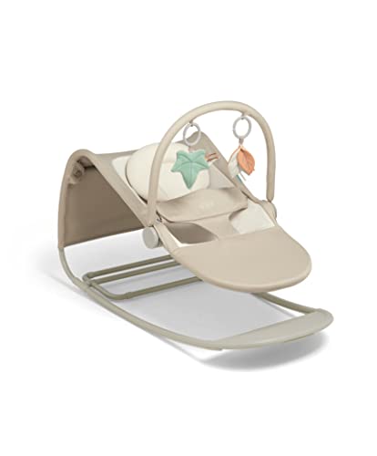Mamas & Papas Tempo 3-In-1 Rocker/Bouncer, Leggero, Imbracatura A 3 Punti E Barra Magnetica Facilmente Rimovibile, Sabbia