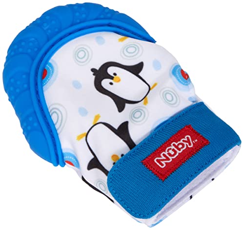 Nuby Happy Hands Guantino Massaggiagengive, 3 M, Blu