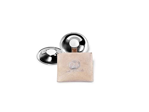 Quaranta Settimane Qs0230030 Copricapezzoli Dargento Nati Naturali Coppette In Argento Per Lallattamento - Argento, 0, 1