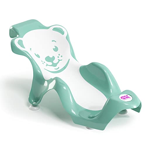 Okbaby Buddy - Sdraietta Anatomica Con Seduta In Gomma Antiscivolo Per Il Bagnetto Del Neonato 0-8 Mesi (8 Kg) - Azzurro