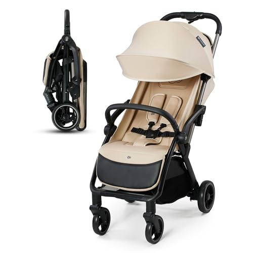 Kinderkraft Apino Passeggino Leggero Fino 22 Kg, Solo 7,5 Kg, Passeggino Da Viaggio, Pieghevole Automatico, Schienale Regolabile In Posizione Sdraiata