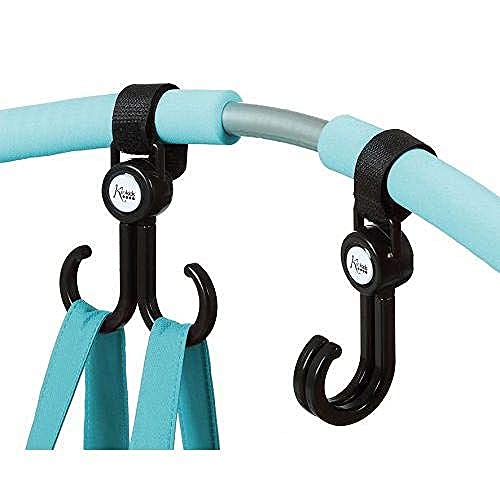 Kiokids 1540 - Gancio Doppio Per Passeggino, Unisex, Colore: Nero
