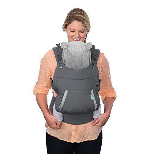 Infantino Cuddle Up Ergonomico Vettore Con Cappuccio, Grigio