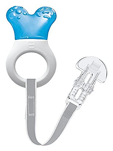 Mam Mini Cooler & Clip, Dentaruolo Rinfrescante E Clip, Massaggiagengive, Azzurro