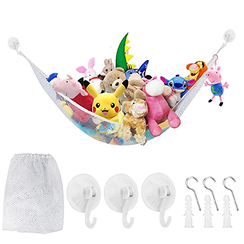 Qucumer Amaca Di Stoccaggio Jumbo Toy Hammock Retina Per Tenere In Ordine I Peluche Amaca Portaoggetti Per Giocattoli Amache Di Peluche Di Giocattoli