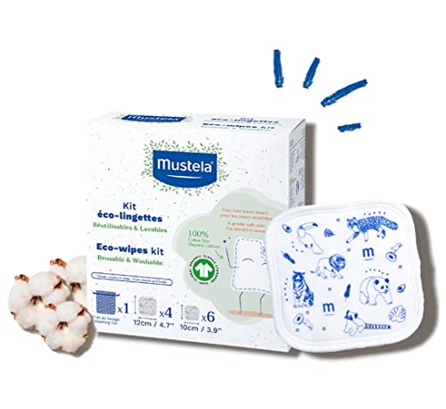Mustela Eco-Salviette Kit Rete Di Lavaggio + 10 Salviette