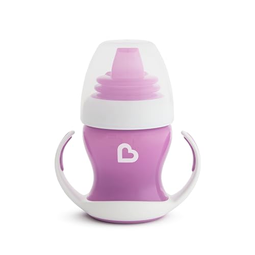 Munchkin Tazza Per Neonati Con Manici E Coperchi, Senza Bpa, Lavabile In Lavastoviglie, A Prova Di Perdite, In Silicone Per Bambini Da 4 Mesi – 118 Ml