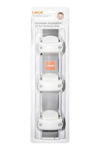 Lascal Kiddyguard Avant/Accent/Assure Staffe Per Rete E Cancelletto Per Bambini, Morsetti Per Ringhiere Rotonde O Angolari Fino A 50 Mm, Set Morsetti