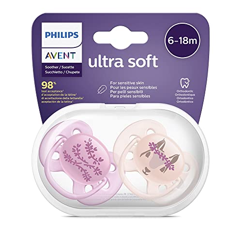 Philips Avent Ciuccio Ultra Morbido, 6-18 Mesi, Colore: Rosa