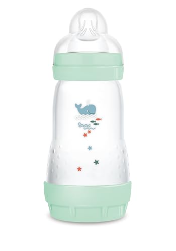 Mam Biberon Easy Start Anticolica, Con Tettarella In Silicone Skinsofttm, 2+ Mesi, 260 Ml, Azzurro