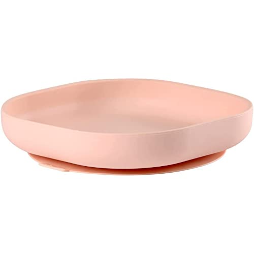 Béaba, Piatto Ventosa Per Bambini, 100% Silicone, Materiale Morbido E Molto Resistente, Attacca Tavolo O Seggiolone, Linguetta Per Sollevare Il Piatto