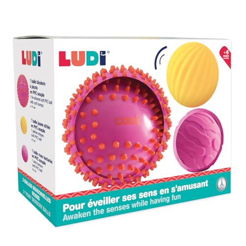 Ludi Set Di 3 Palle Sensoriali Rosa