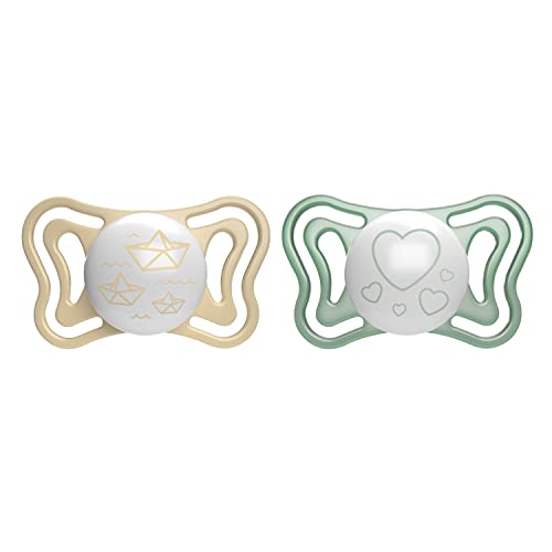 Chicco Physioforma Light Lumi, Succhietto Luminescente Al Buio, Ciuccio 2-6 Mesi, Tettarella In Silicone, Favorisce Il Corretto Sviluppo Della Bocca,