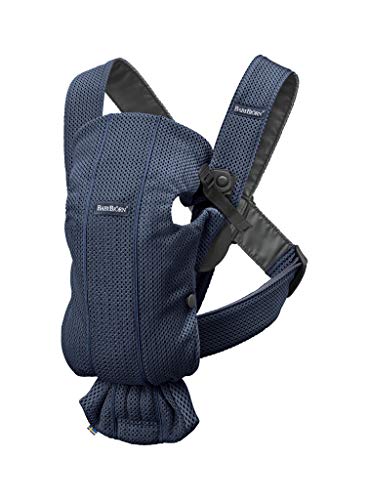 Babybjörn Marsupio Mini Mesh 3D, Blu Navy