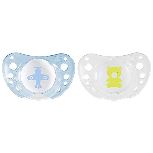 Succhietto Chicco Physio Air Silicone 2 Pz Azzurro Blu 0-6M