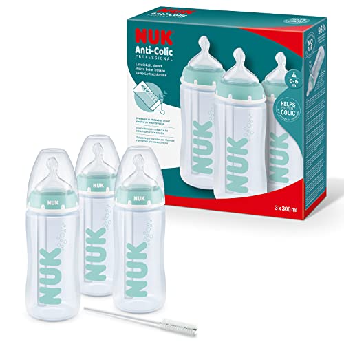 Nuk First Choice+ Set Di Biberon Professionali Anti-Coliche | 0-6 Mesi | Controllo Della Temperatura | 300 Ml | Senza Bpa | Tettarella In Silicone | B