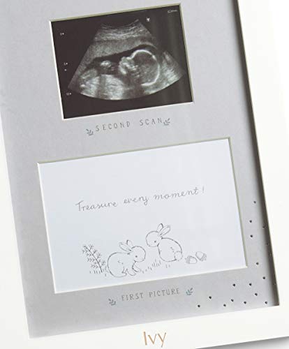 Mamas & Papas Baby Forever Treasured - Cornice Portafoto A Doppia Scansione, Idea Regalo, Colore: Crema