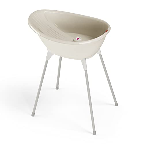 Okbaby Kit Vaschetta Bella E Cavalletto Di Supporto - Per Il Bagnetto Del Neonato 0-12 Mesi - Vaschetta Bianca