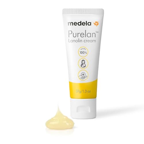 Medela Purelan 37G Crema Per Capezzoli Alla Lanolina Sollievo Rapido Per Capezzoli Doloranti E Pelle Secca, 100% Naturale, Ipoallergenico, Dermatologi