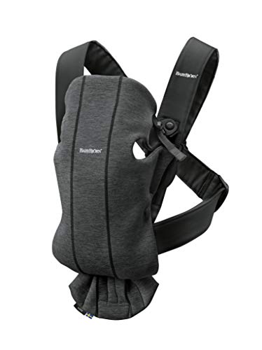 Babybjörn Marsupio Mini Jersey 3D, Grigio Carbone