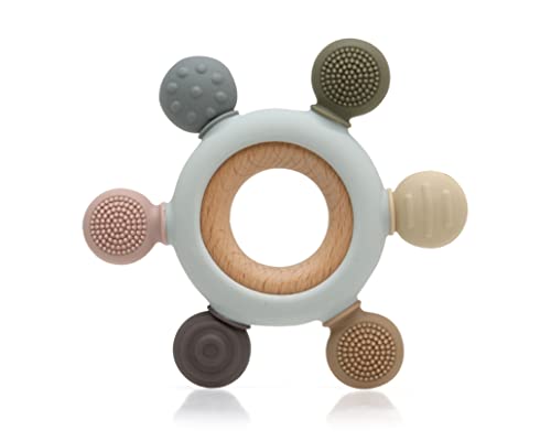 Kiokids Massaggiatore In Legno E Silicone + 3 Mesi