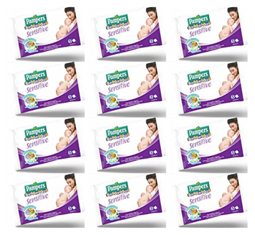 12 Confezioni - Salviettine Pampers Progressi Sensitive - Salviette Per Bambini