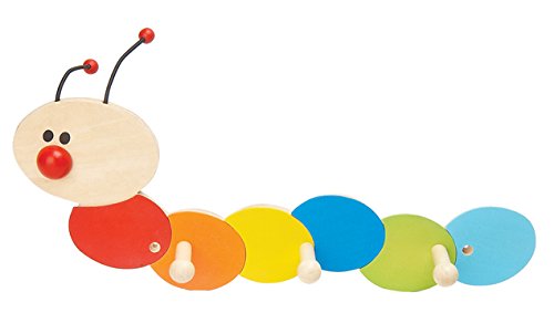 Inware 21947 - Porte Manteau Bébé Ou Enfant Caterpillar, En Bois