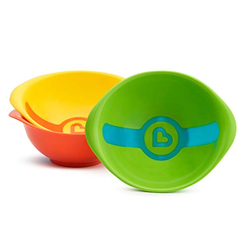 Munchkin White Hot Toddler Bowls, Colour Strip Turns White When Food And Bowl Are Too Hot, Pack Of 3