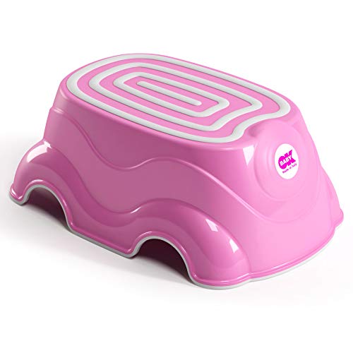 Okbaby Herbie Pedana Sgabello Alzabimbo Con Gomma Antiscivolo Per Bambini, Fucsia