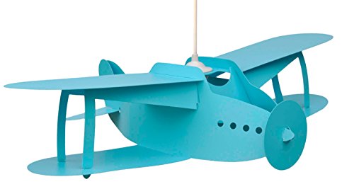 R. Et M. Coudert - Plafonnier - Suspension Avion Biplan Bleu Ciel