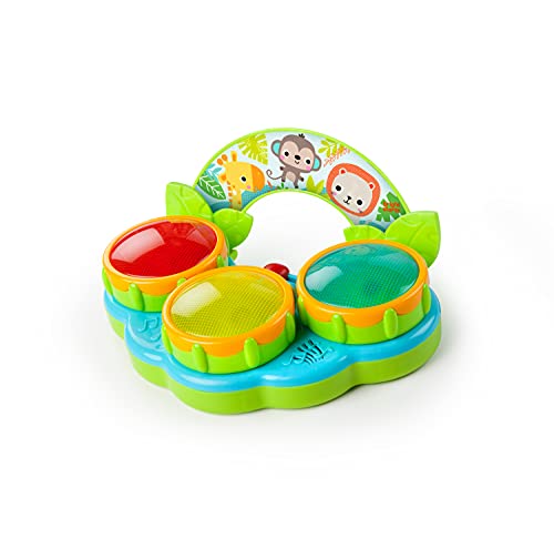Bright Starts Safari Beats Tamburo Musicale Con Luci, Età 3 Mesi +