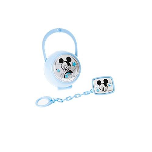 Valenti Argenti - Disney Topolino - Clip Ciuccio, Catenella Portaciuccio Con Box In Argento