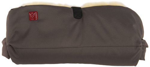 Kaiser - 6573224 - Accessori Passeggino - Manicotto Scaldamani - Big Doppia - Pelo D'Agnello - Antracite