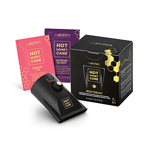 Elchim, Hot Honey Care Starter Kit, Diffusore Per Phon Con Cialde, Sistema 3 In 1 Asciugatura, Styling E Trattamento, Con 2 Cialde Sublime Liss E 2 Ci
