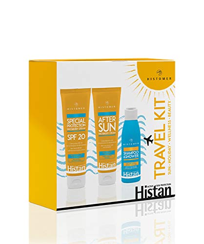 Histomer - Kit Solari Da Viaggio Histan. Set Creme Solari Da Viaggio Composto Da Crema Solare Viso E Corpo Spf 20 90Ml, Doposole 90Ml E Shampo-Doccia