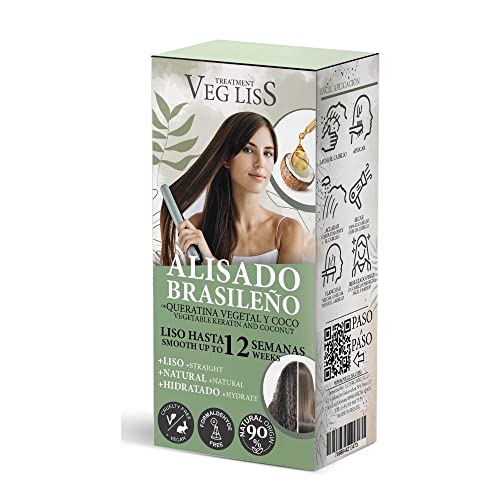 Vegliss Raddrizzamento Brasiliano Di Keratina Vegetale Nuova Formula Lisciante Brasiliano A Casa Vegana Alisa Idrata E Ripara I Capelli Riduce L'Effet