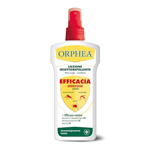 Orphea - Nuova Lozione Antipuntura Efficacia Immediata 100 Ml – Protegge Dalle Punture Di Insetti, Zanzare E Zecche– Dermatologicamente Testata – Non 