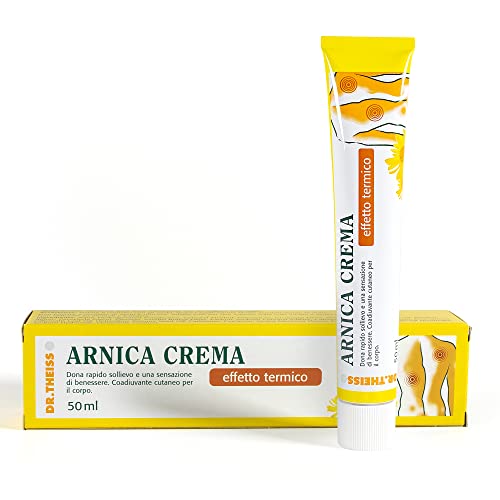 Dr. Theiss Arnica Crema Effetto Termico - Crema Riscaldante 50 Ml - Dona Sollievo E Benessere - Coadiuvante Per La Pelle Del Corpo, Con Peperoncino, C