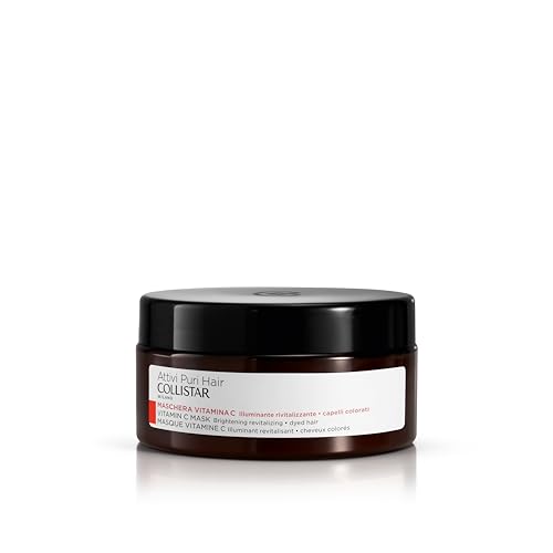 Collistar Attivi Puri Hair Maschera Vitamina C, Illuminante Rivitalizzante, Per Capelli Colorati O Spenti, 200 Ml