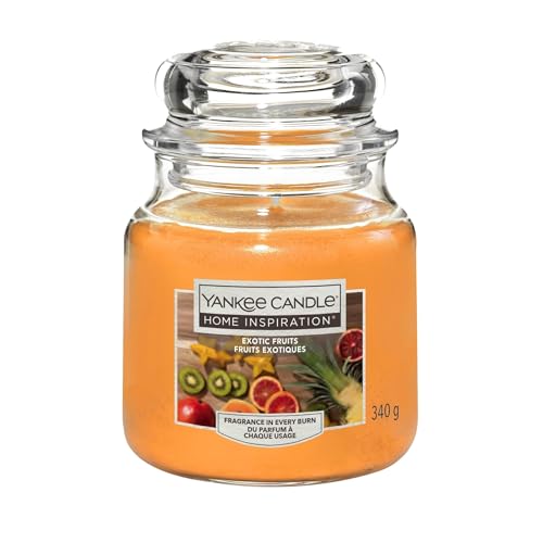 Yankee Candle Candela Jar Medium 340Gr Exotic Fruits Da 40 A 60 Ore