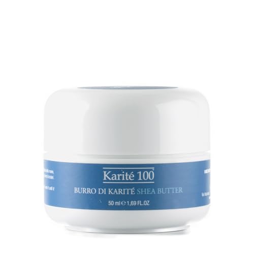 Linea Karité 100- Burro Di Karité 50Ml Puro E Biologico Per La Cura Della Pelle E Dei Capelli, Idratante, Adatto A Tutti I Tipi Di Pelle