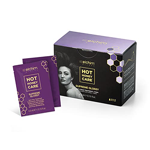 Elchim, Hot Honey Care Supreme Glossy, Cialde Per Diffusori E Phon Elchim, Effetto Immediato, Anti Crespo E Illuminante, 12 Cialde